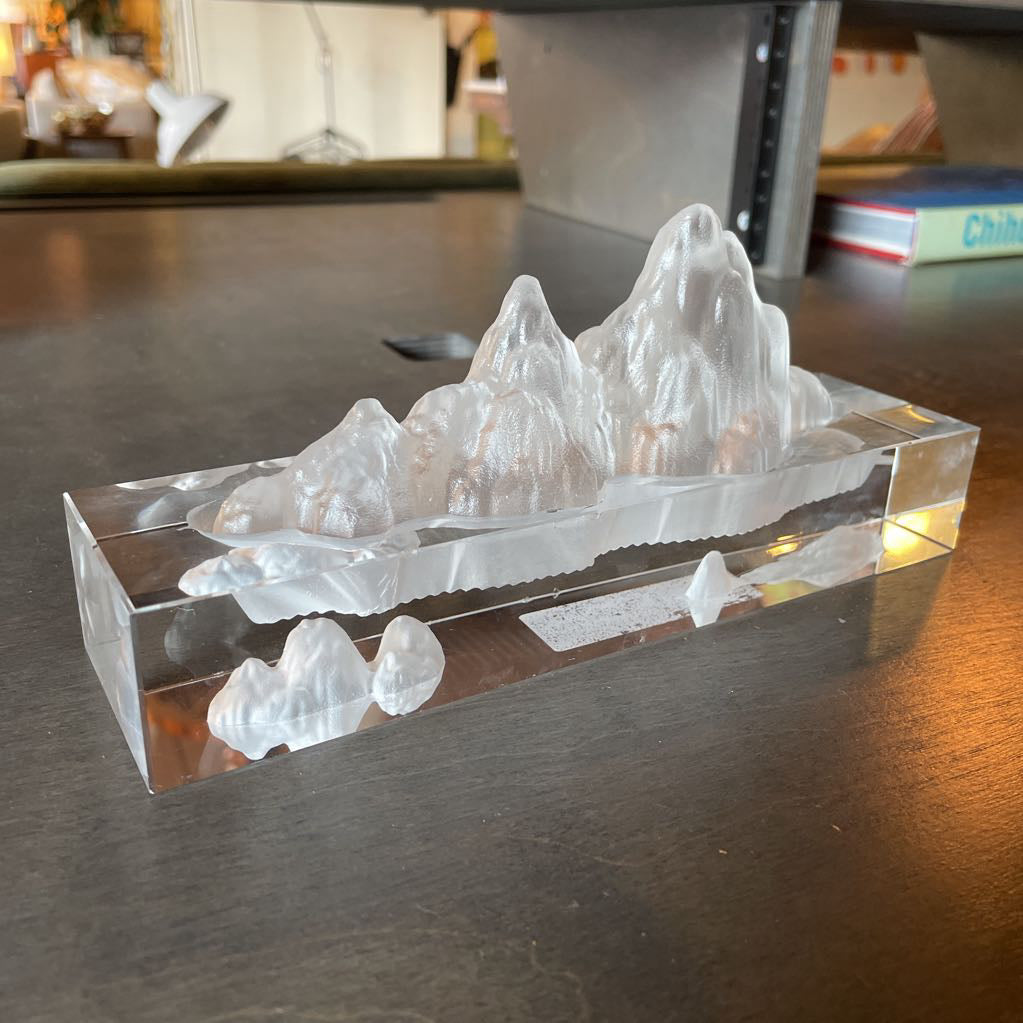 Crystal Mountainscape(removable) on Rectangular Base