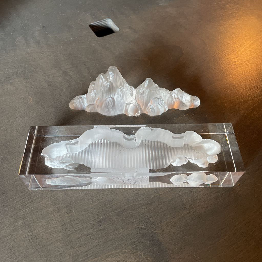 Crystal Mountainscape(removable) on Rectangular Base