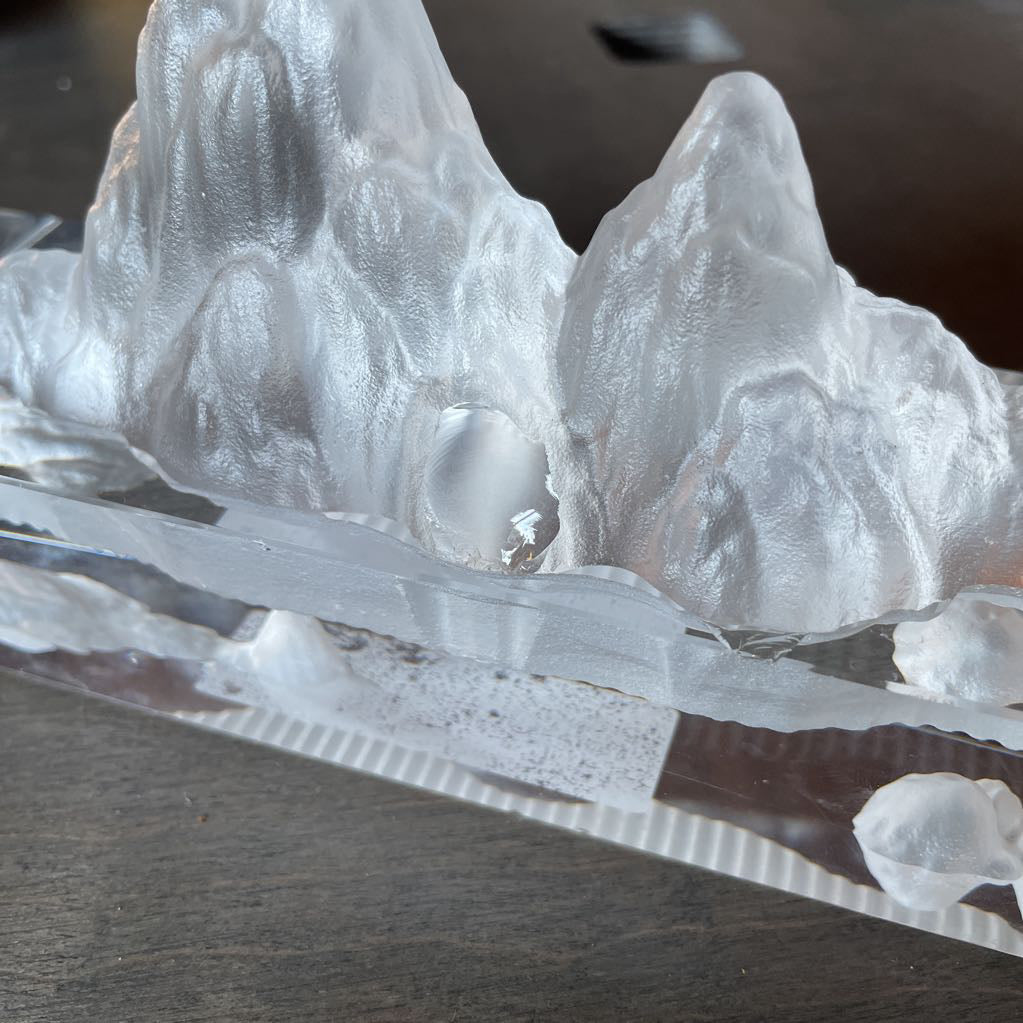 Crystal Mountainscape(removable) on Rectangular Base