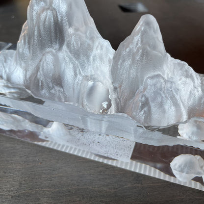 Crystal Mountainscape(removable) on Rectangular Base