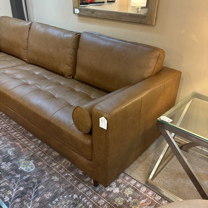 Malmo Sepia Leather LAF Chaise Sectional