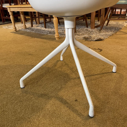 Hay AAC20 Smooth White Curved Shell Dining Chair SET OF 6 C DINING TABLES