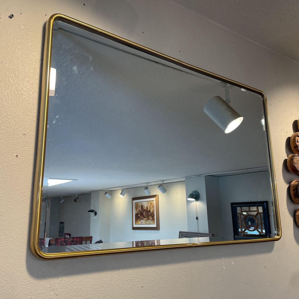 William Sonoma Thin Gold Frame Elegant Mirror C MIRRORS