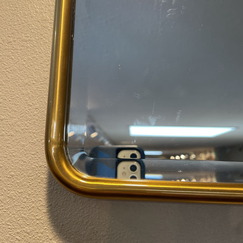 William Sonoma Thin Gold Frame Elegant Mirror C MIRRORS