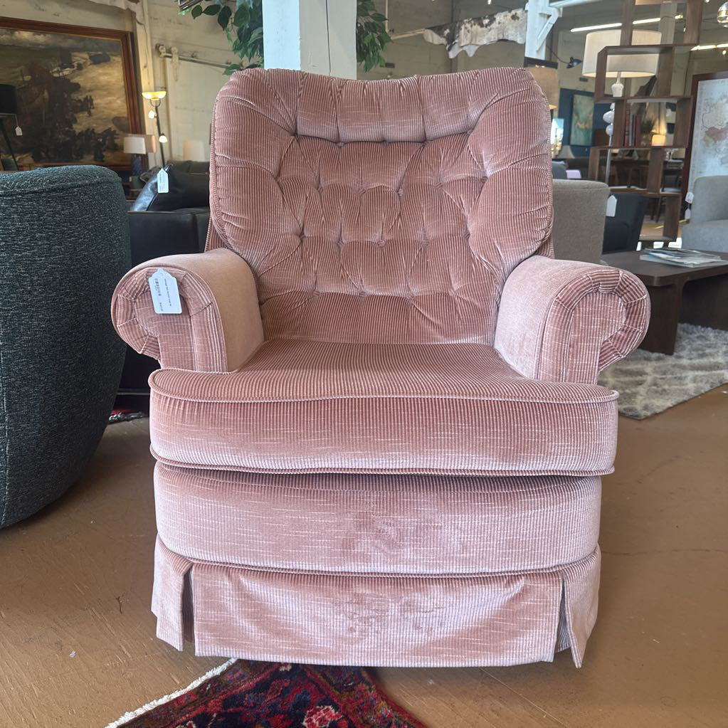 Vintage Pink Skirted Chair