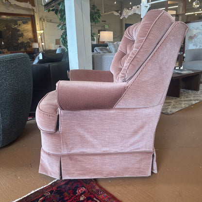 Vintage Pink Skirted Chair