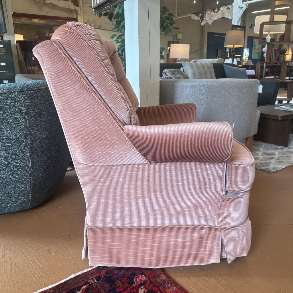 Vintage Pink Skirted Chair