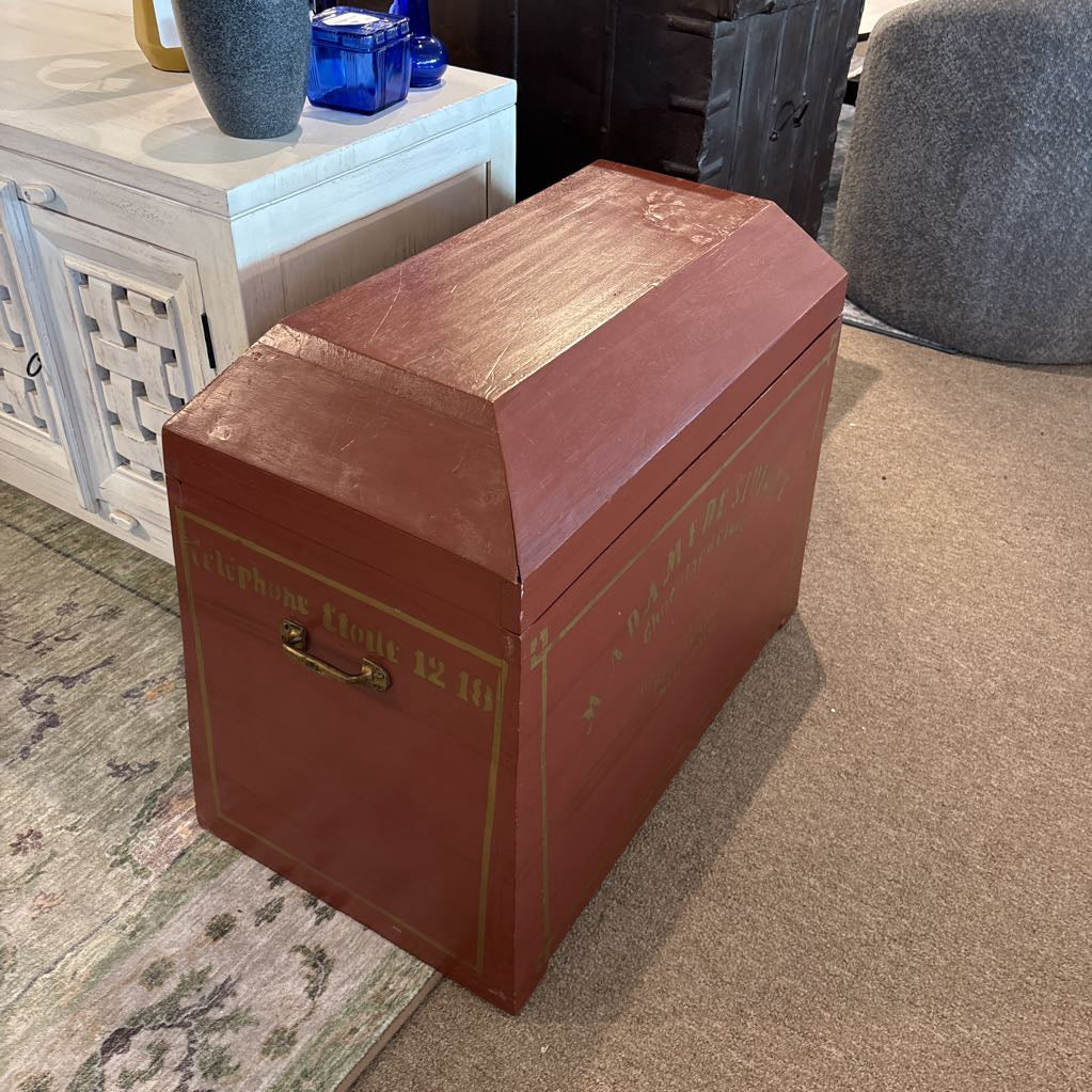 David Smith Indonesian Red Painted Chest