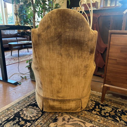 Olive green vintage swivel rocker
