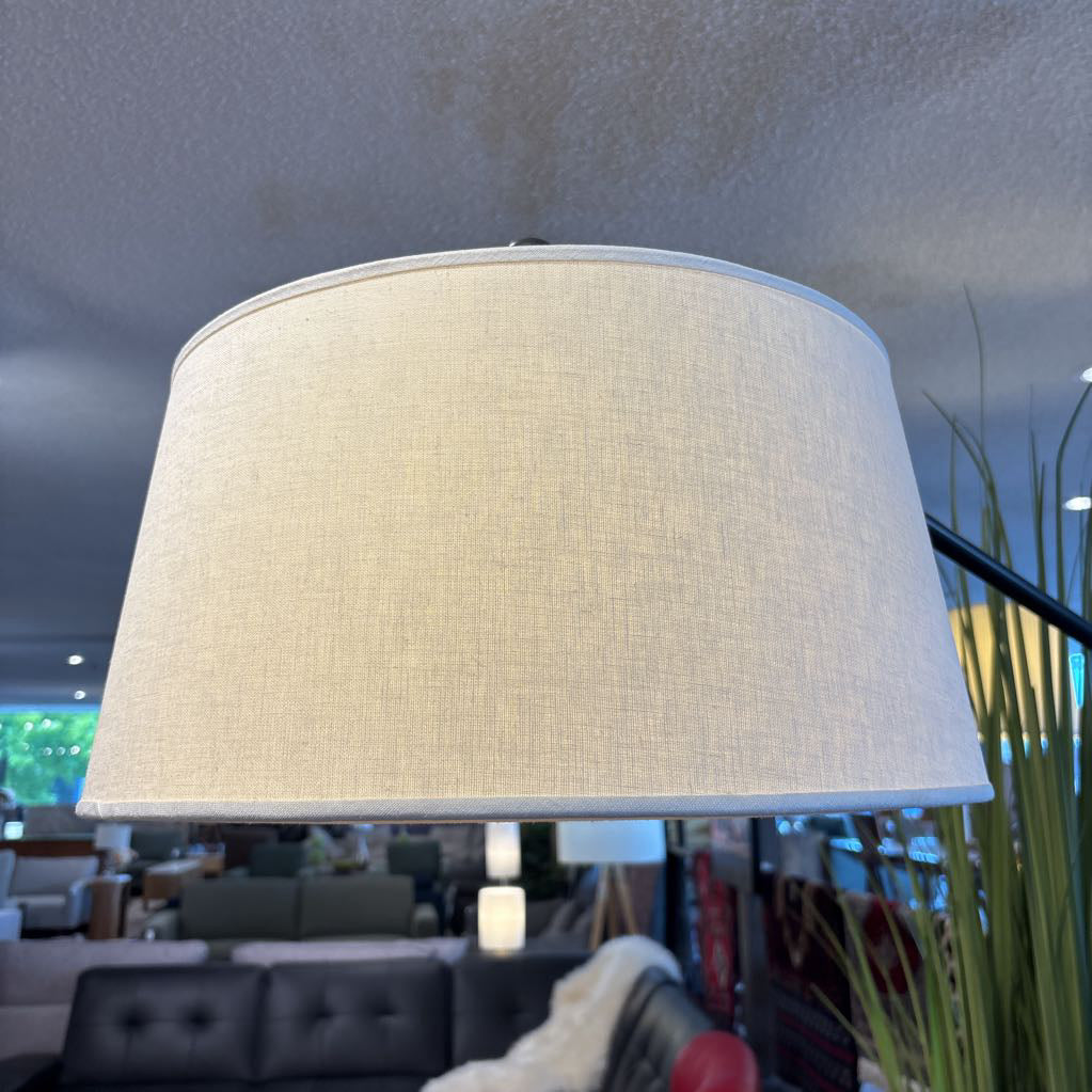 Potterbarn Large Swing-arm Drum Shade Dimmable Lamp