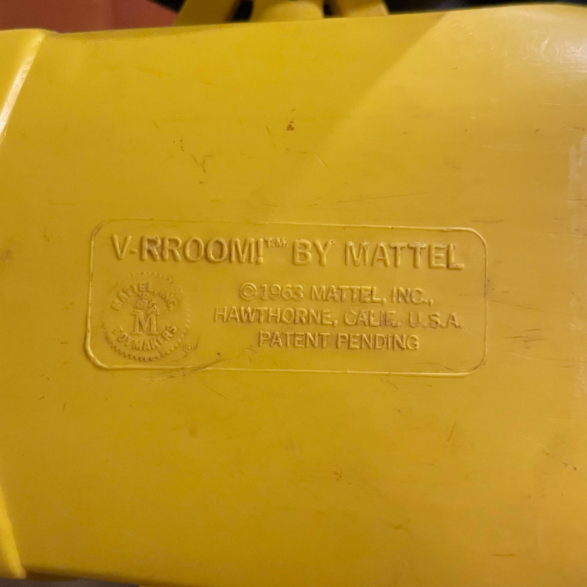 Vintage "VVRROOM" by Mattel Yellow Racer AS IS