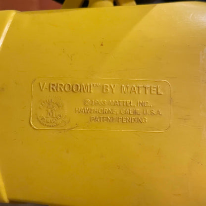Vintage "VVRROOM" by Mattel Yellow Racer AS IS