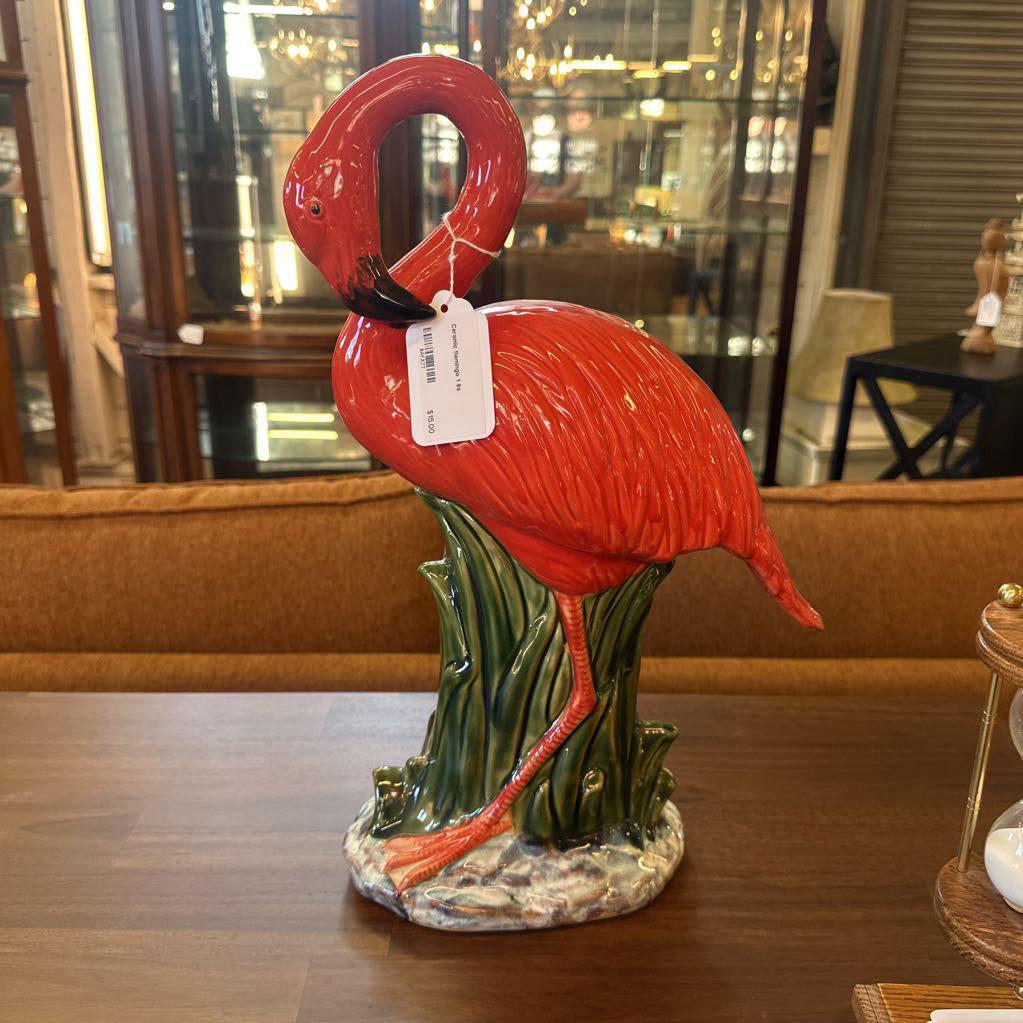 Ceramic flamingo 1