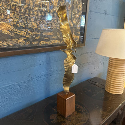 MCM Cast Brass Bird Sculpture