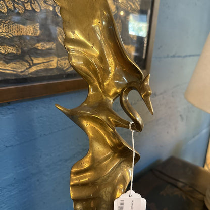 MCM Cast Brass Bird Sculpture