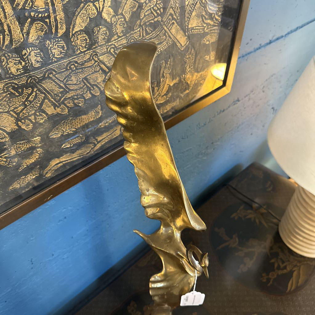 MCM Cast Brass Bird Sculpture