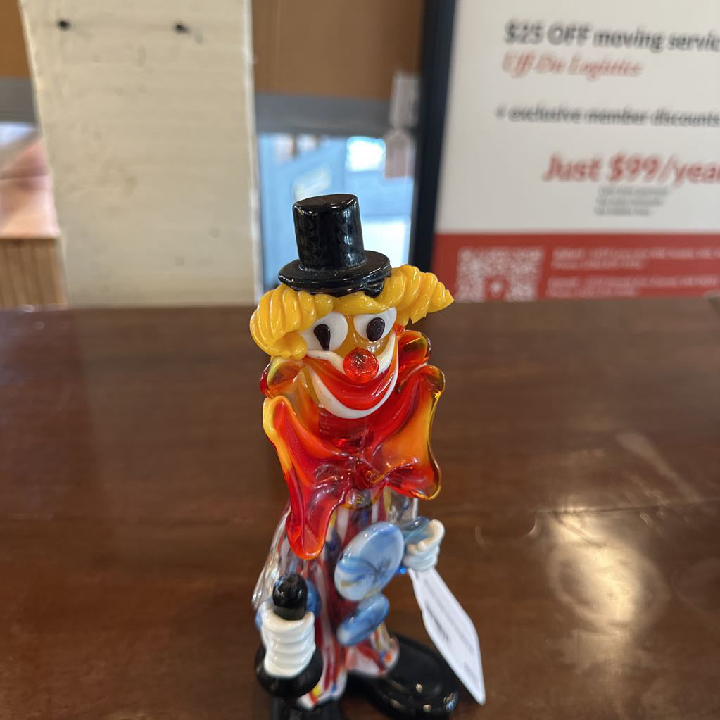 Murano Glass Clown Sculpture