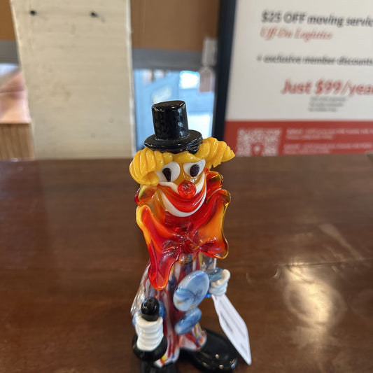 Murano Glass Clown Sculpture