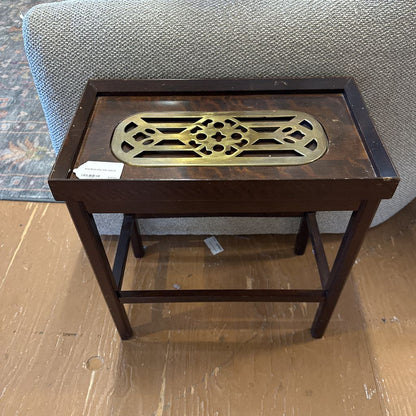 Small Brass Inlay Side Table