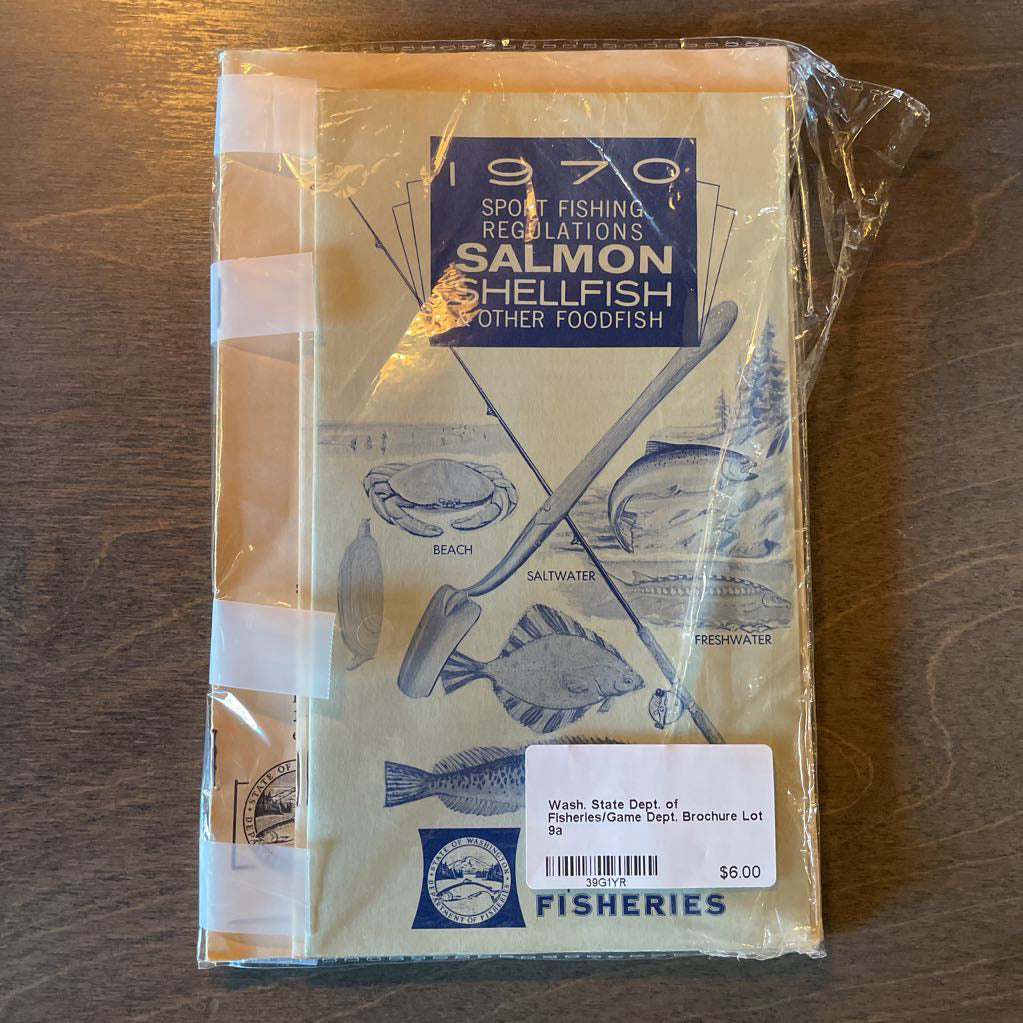 Wash. State Dept. of Fisheries/Game Dept. Brochure Lot UNIQUE FINDS