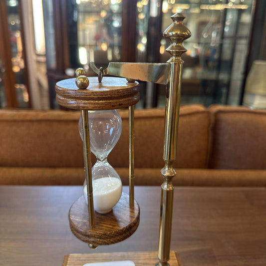 Brass and Wood Hourglass
