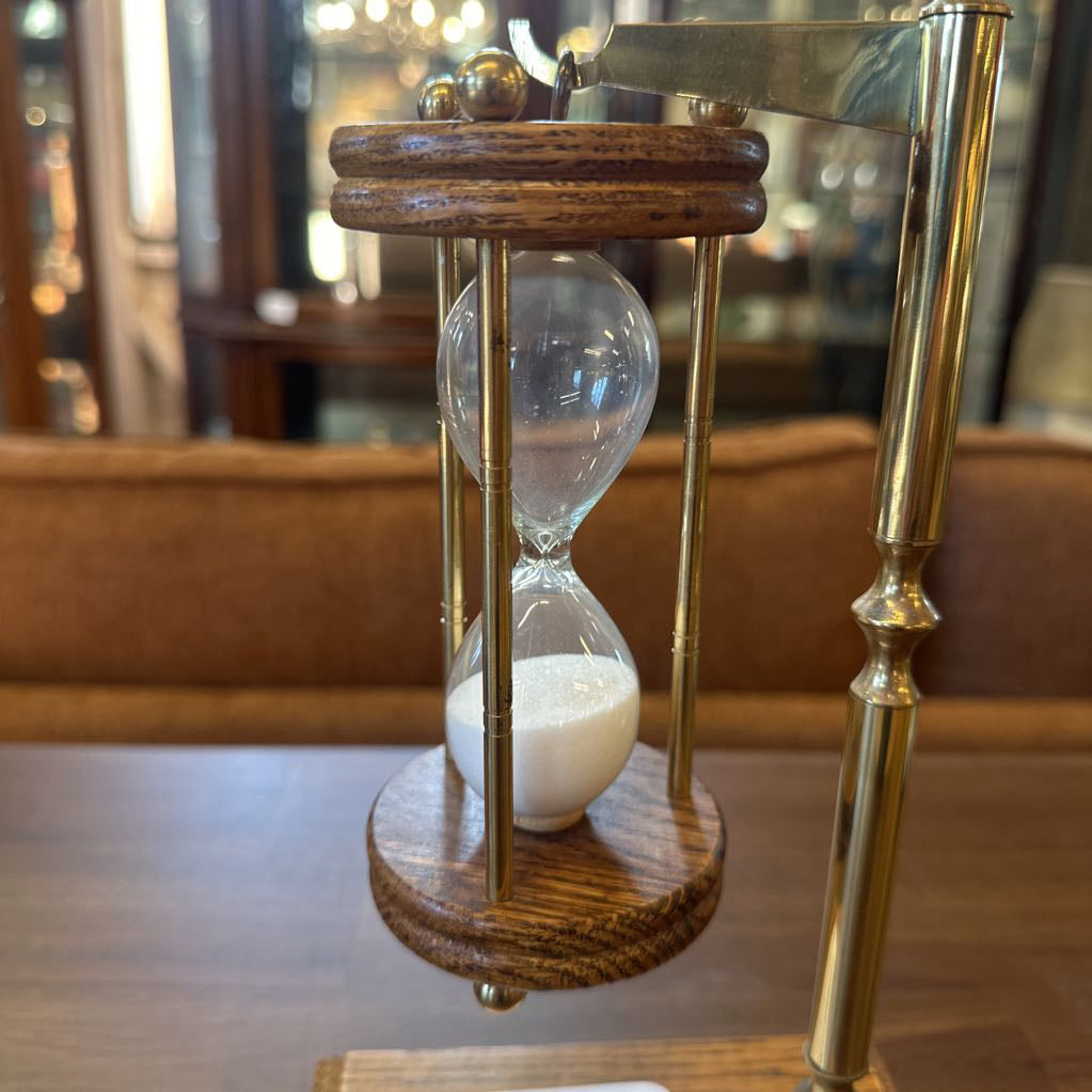 Brass and Wood Hourglass