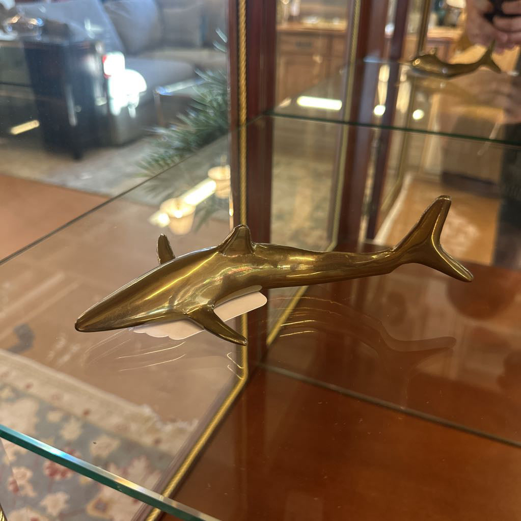 Brass Shark Figurine