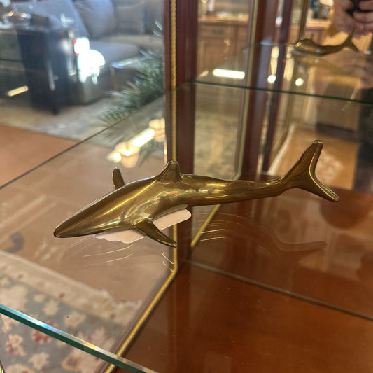 Brass Shark Figurine