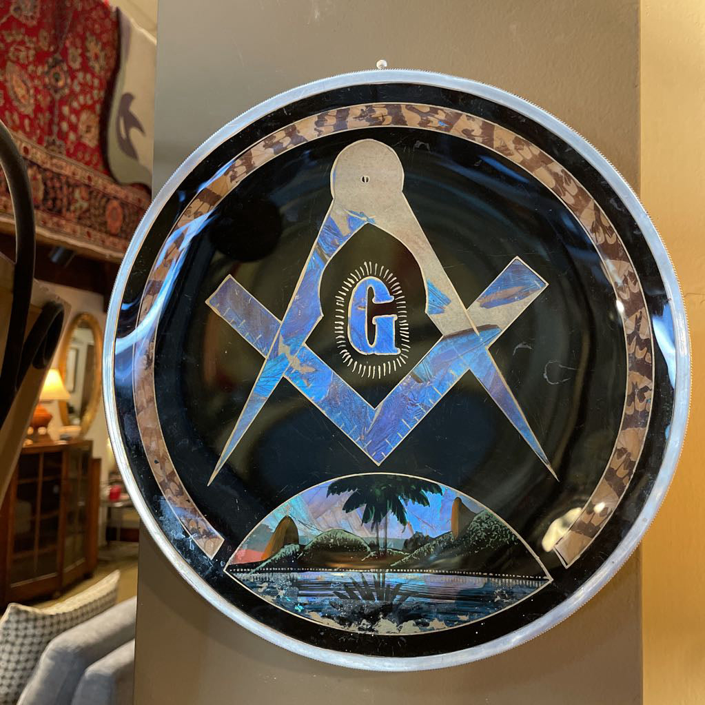 Iridescent Freemasons Plate