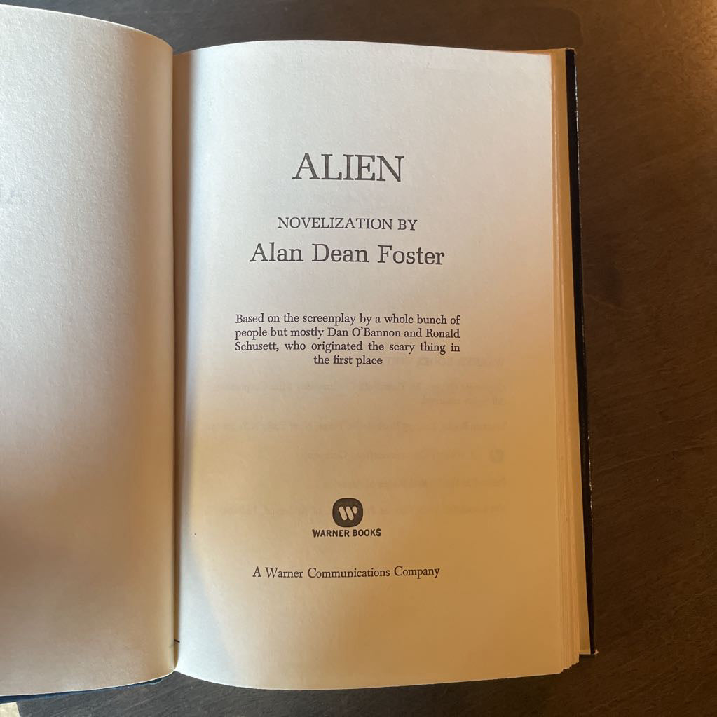 Alien by Alan Dean Foster 1979 Hardcover Film Novelization