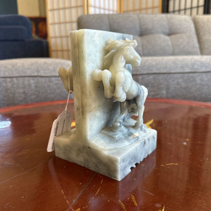 Marble Horse Bookends