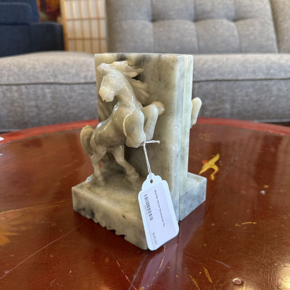 Marble Horse Bookends