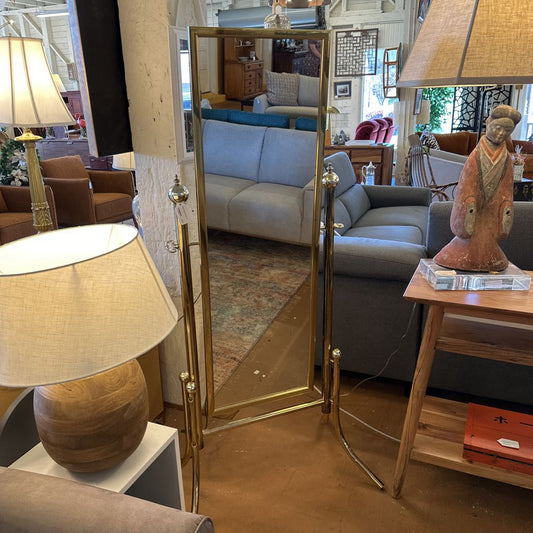 Brass Tilting Floor Mirror