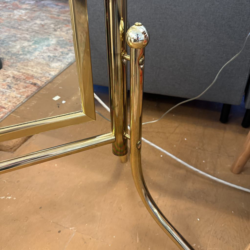 Brass Tilting Floor Mirror