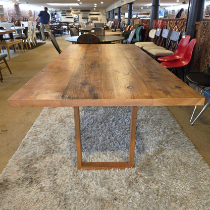 Rustic Wood Plank Dining Table