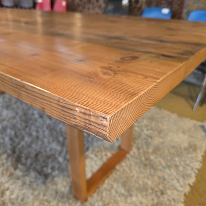 Rustic Wood Plank Dining Table