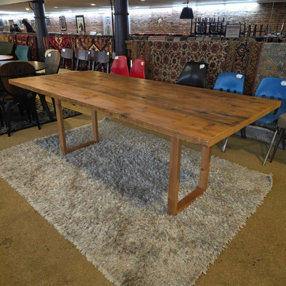 Rustic Wood Plank Dining Table
