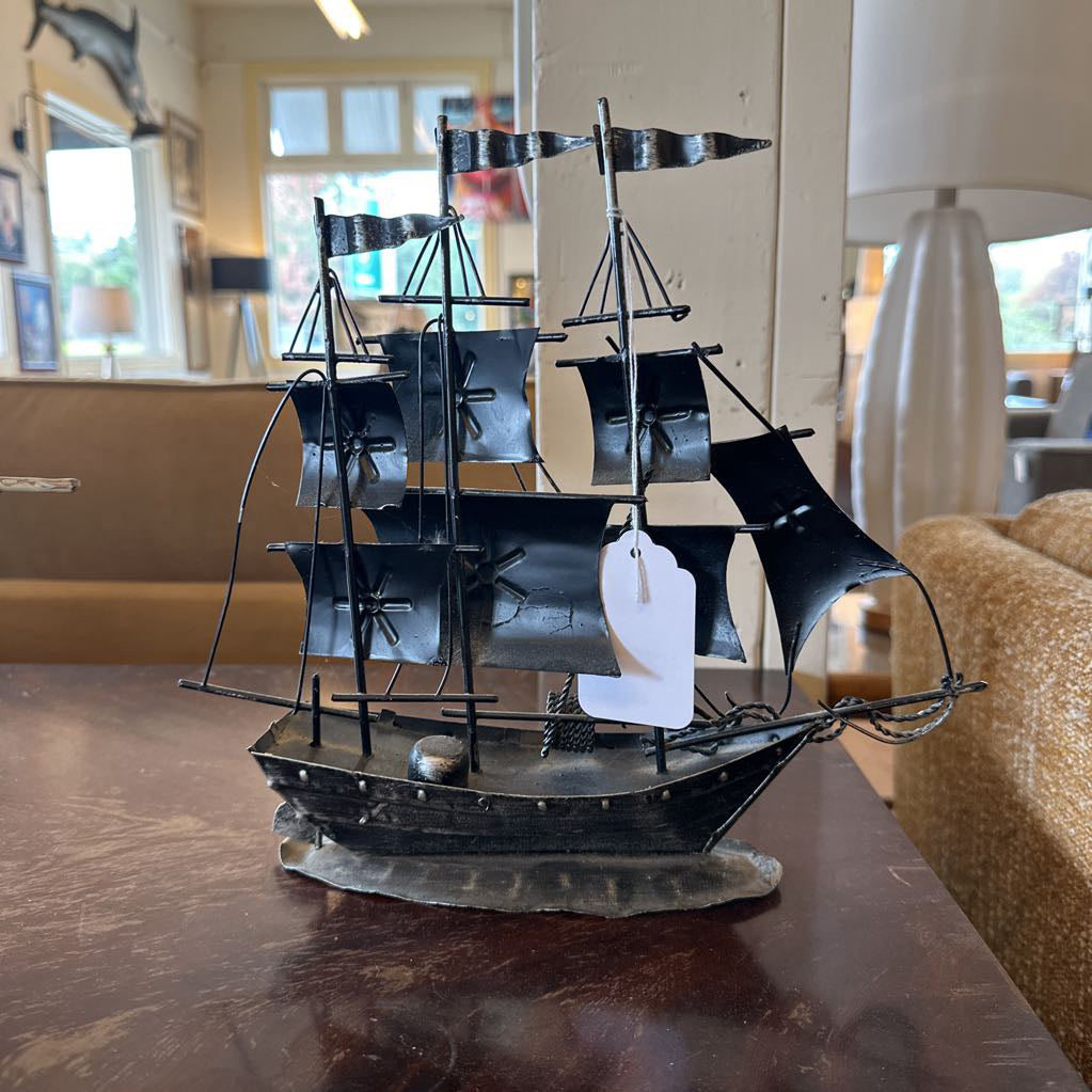 Metal Ship Sculpture ART