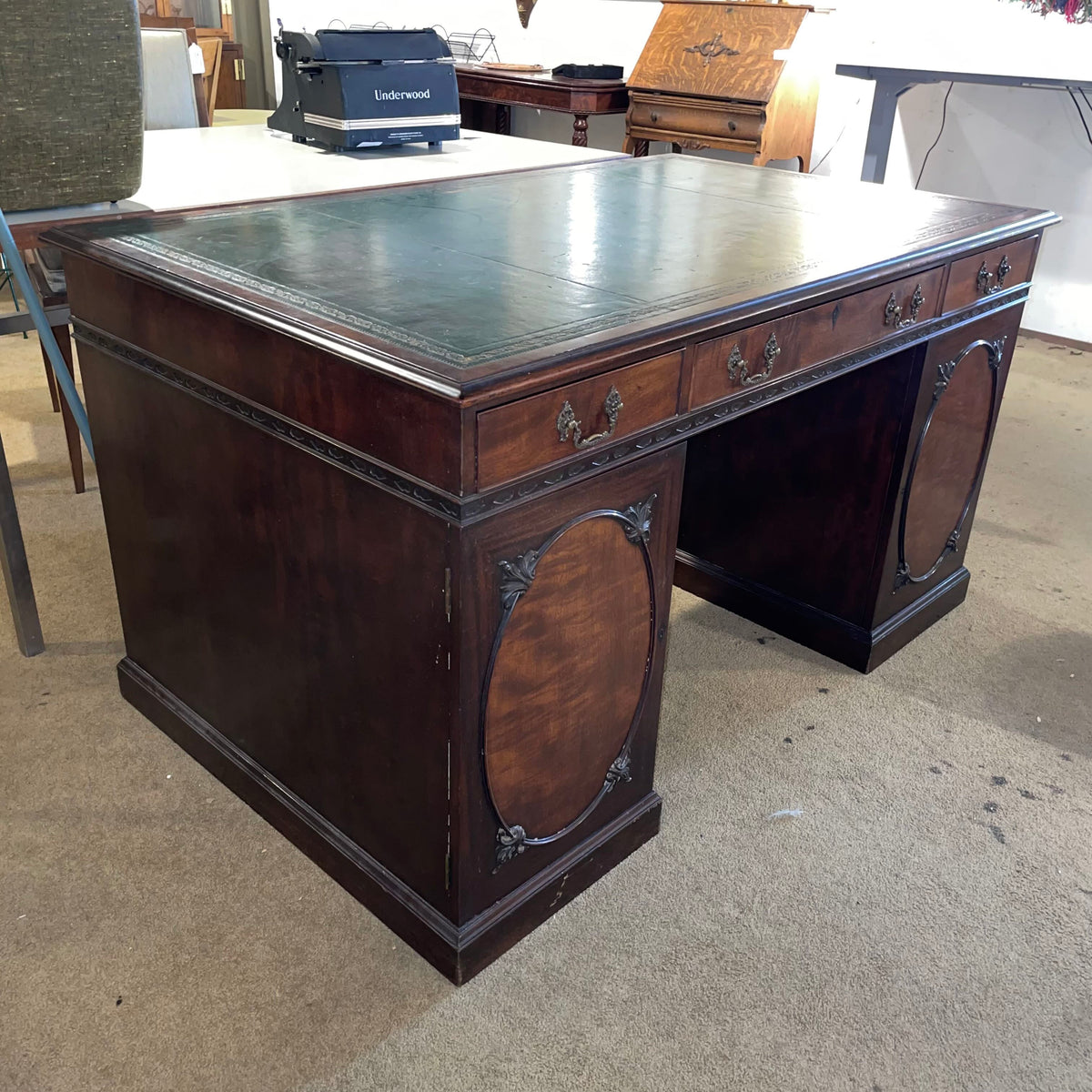 Mahogany John A Colby & Sons Partners Desk