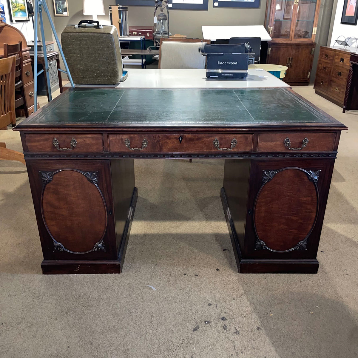 Mahogany John A Colby & Sons Partners Desk