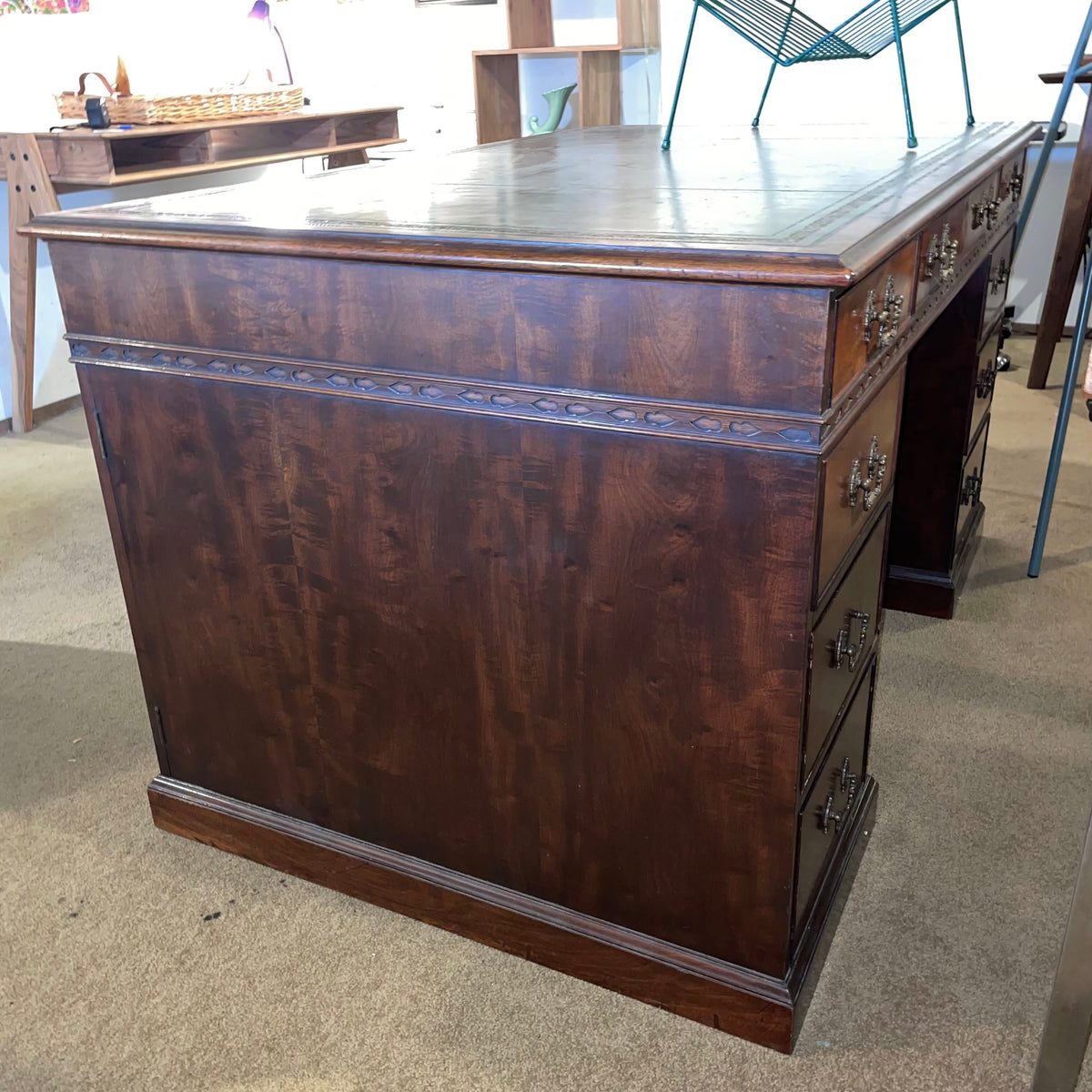 Mahogany John A Colby & Sons Partners Desk