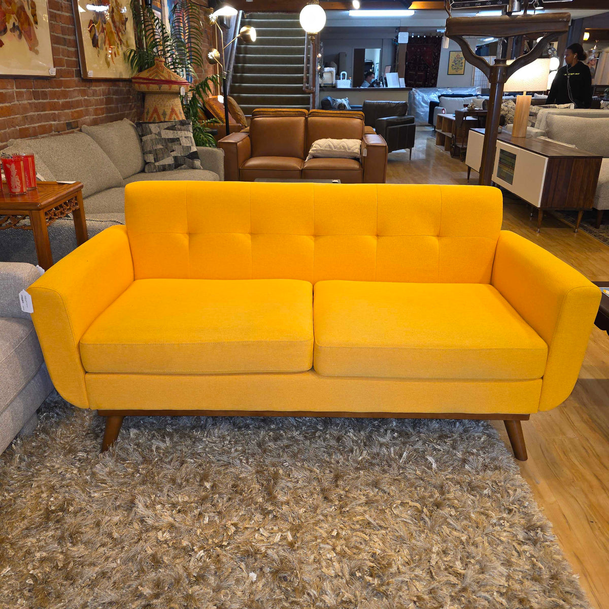 Sunshine Yellow MC Style Loveseat