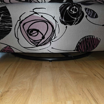 Purple Roses Sketch Design Barrel Glider Chair