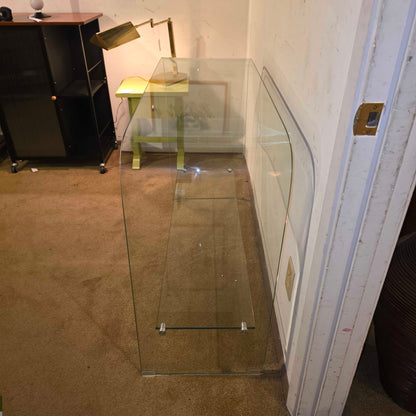2 Tier Glass Console Table