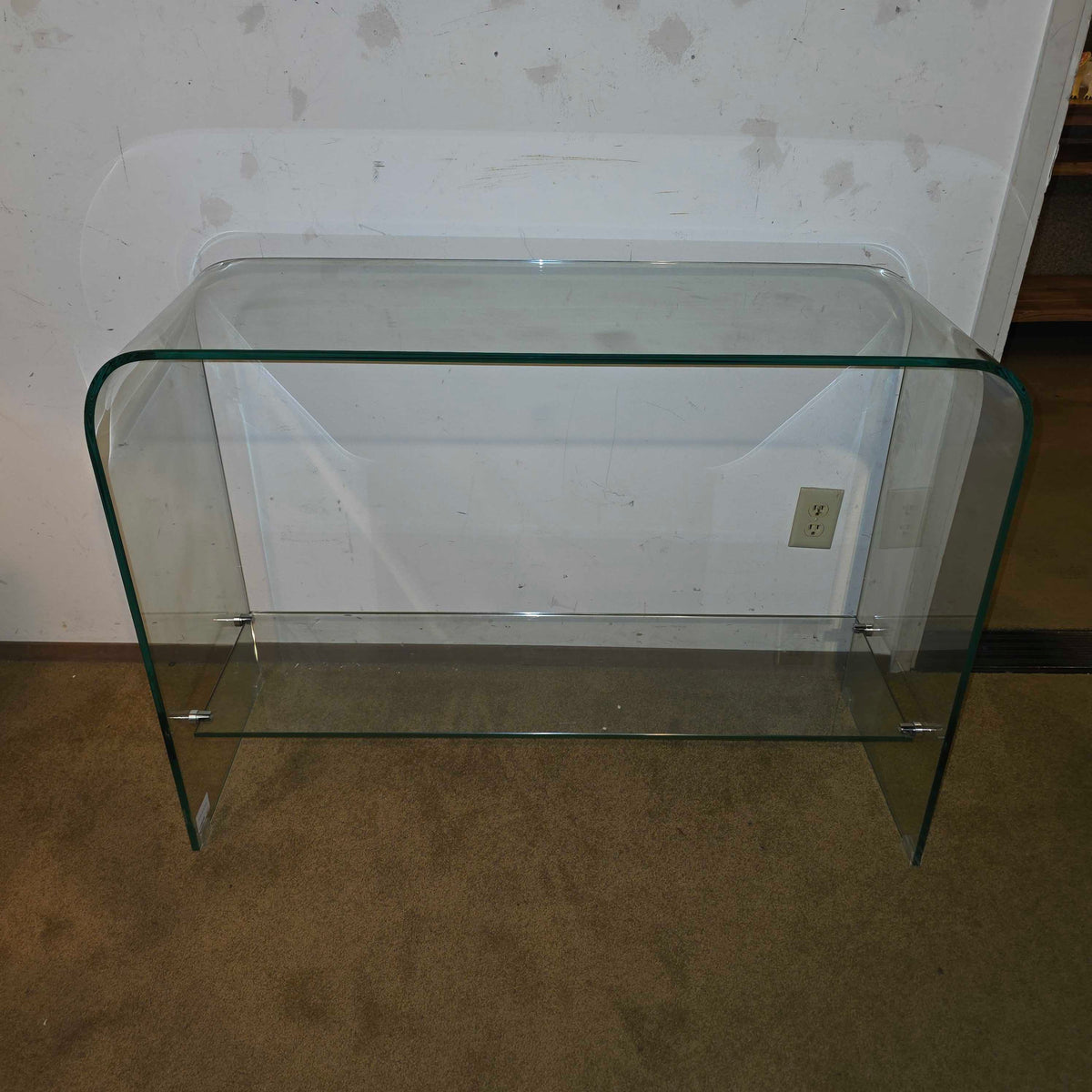 2 Tier Glass Console Table