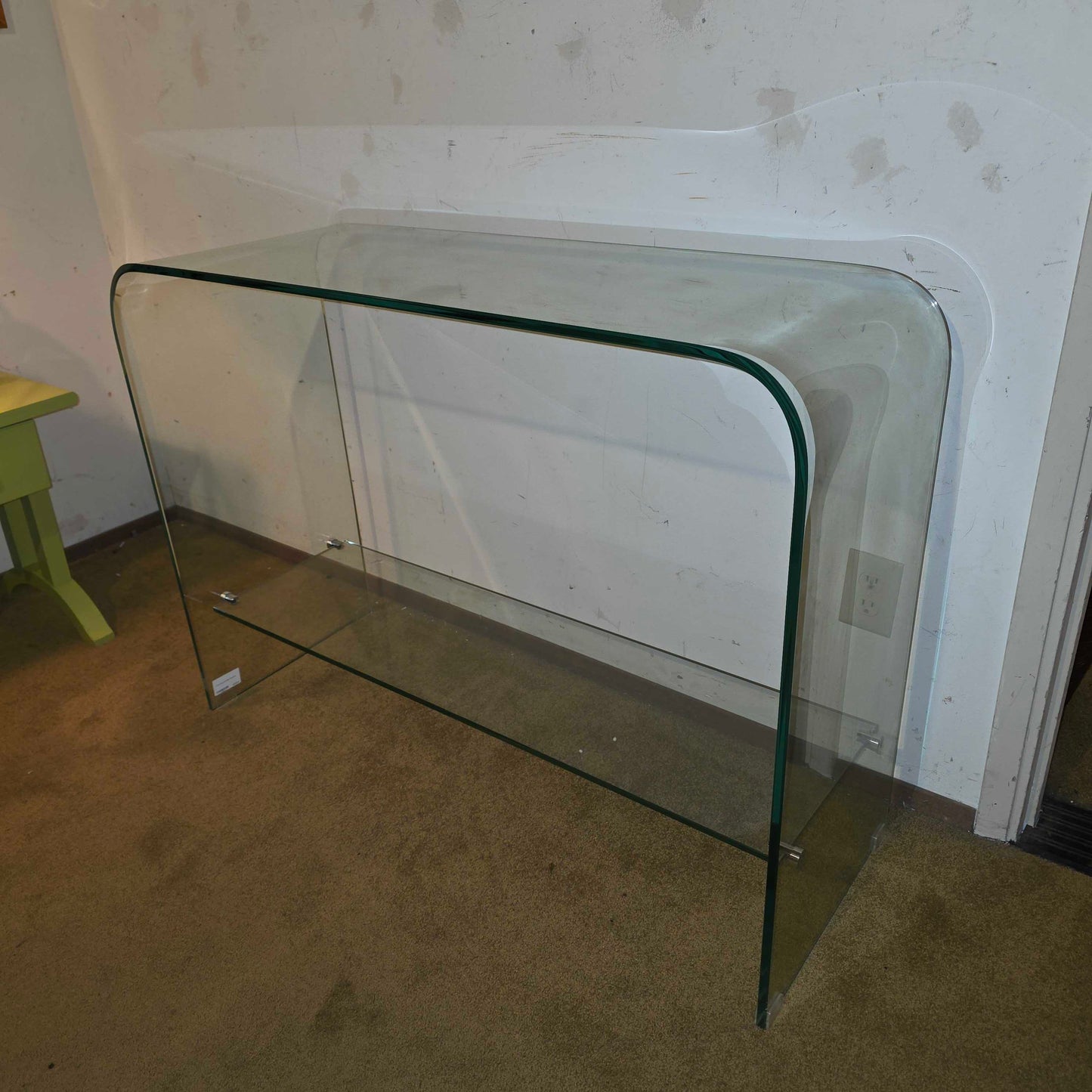 2 Tier Glass Console Table
