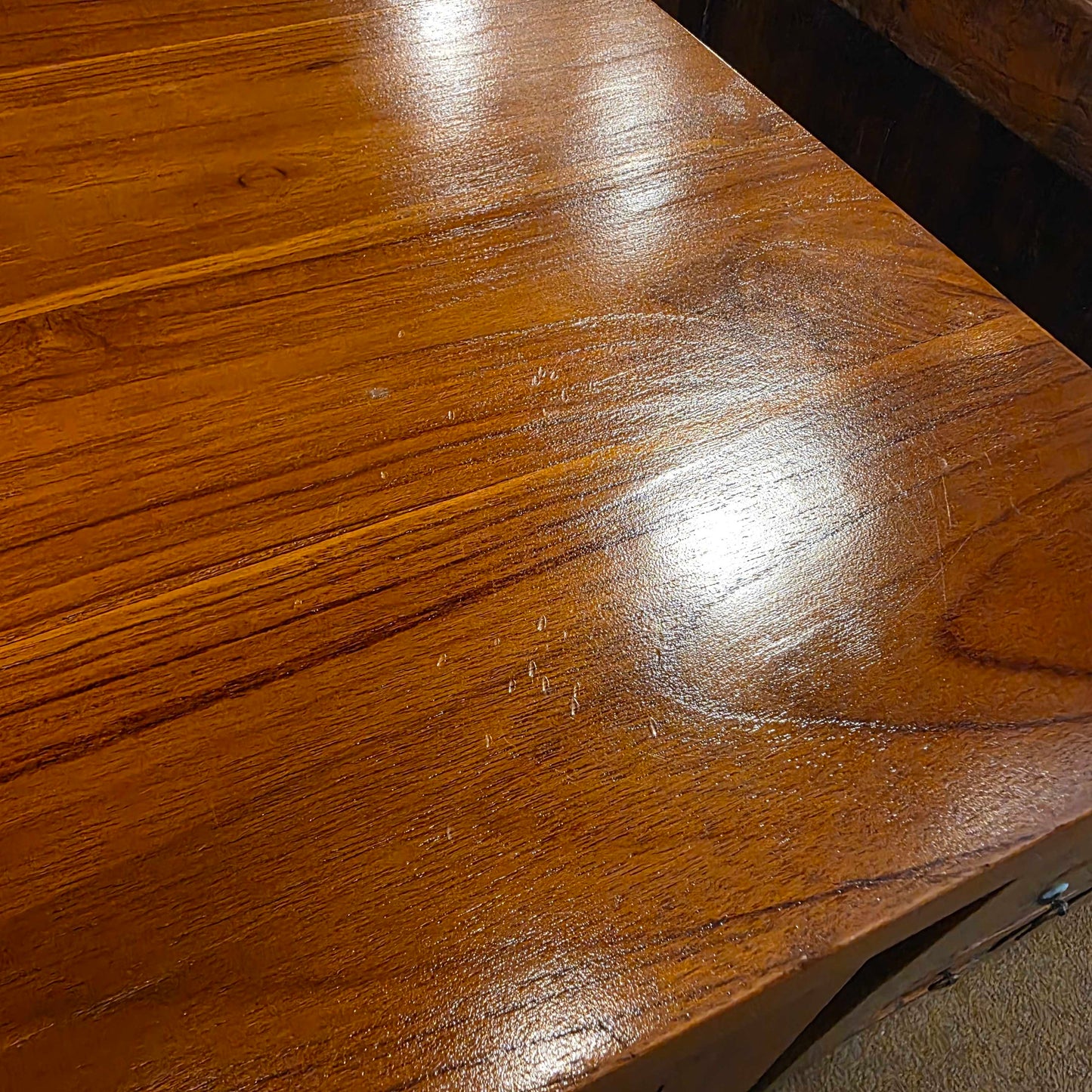 Large Wood Credenza w/ Wine Rack