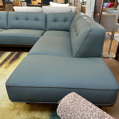 Odense Azure Leather RAF Sectional