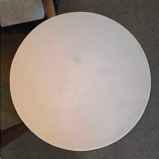 White Goblet Sculptural End Table