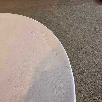 White Goblet Sculptural End Table